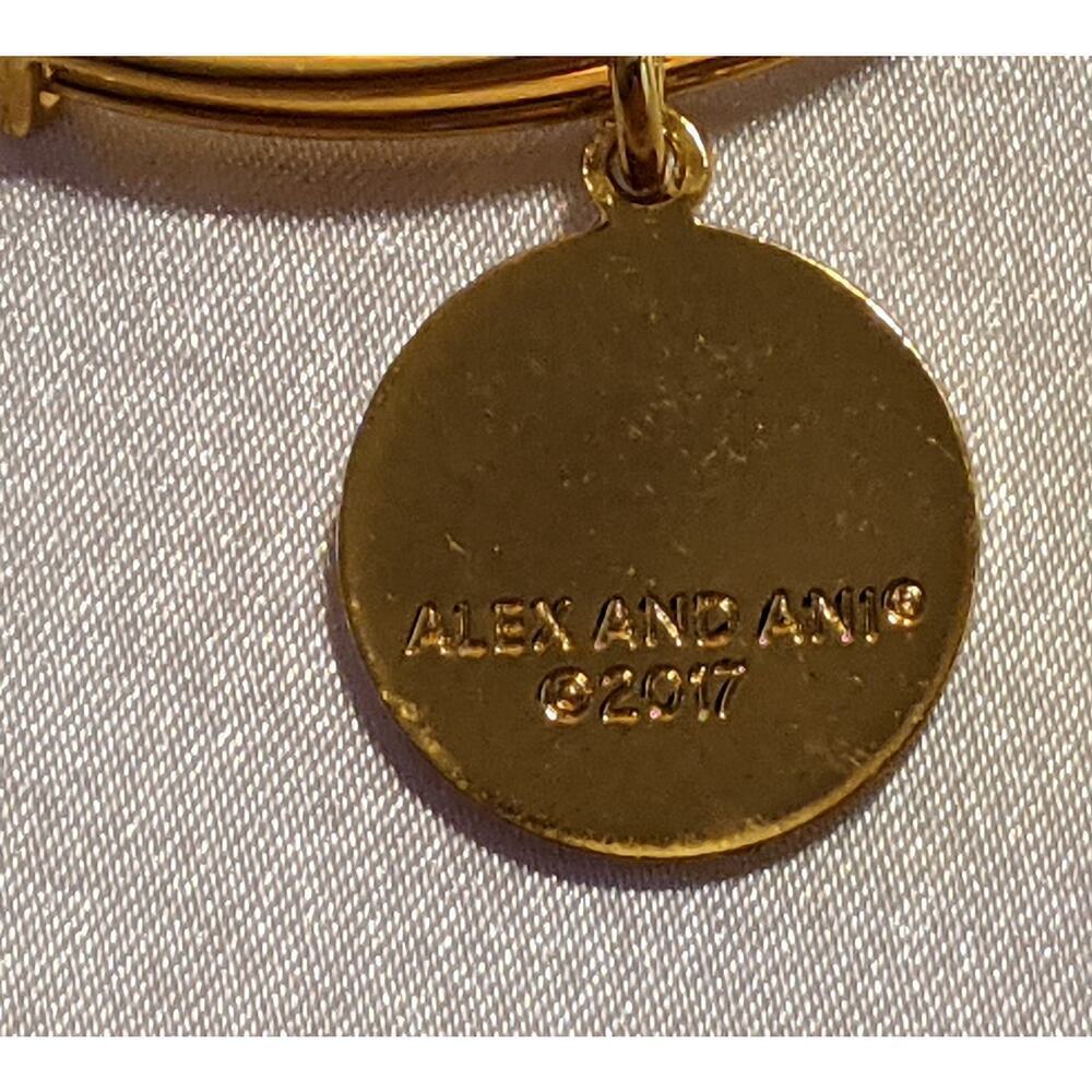 Alex And Ani "Everything Happens For A Reason" Adjustable Charm Bangle Bracelet - Picture 3 of 4